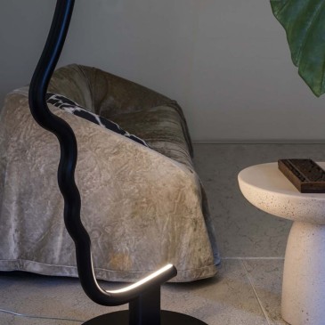 Mogg Vis a Vis the floor lamp in solid wood | kasa-store