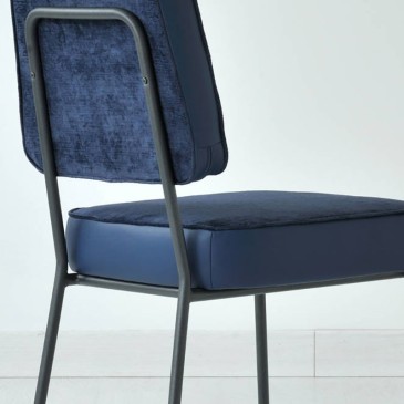 Airnova Greta set van 2 stoelen met metalen structuur bekleed met verschillende afwerkingen