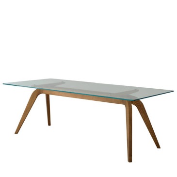 Tavolo Wood di Airnova struttura in legno disponibile rotondo o rettangolare