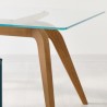 Wood table by Airnova wooden frame available round or rectangular