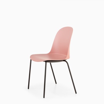 Briolina Lilly bch set de 4 chaises structure métal peint coque polypropylène