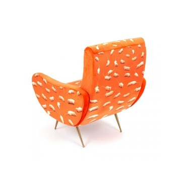Seletti Gattino nojatuoli puuta ja polyesteriä | Kasa-myymälä