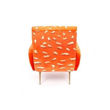 Seletti Gattino lænestol i træ og polyester | Kasa-Store