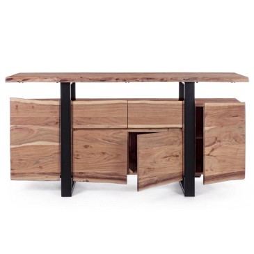Artur sideboard by Bizzotto wooden structure 4 doors and 2 drawers