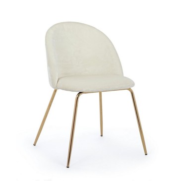 Bizzotto Tanya Upholstered chair with steel frame | kasa-store