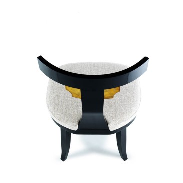 Badari Boboli Chair made with wooden structure and upholstery in fine fabric