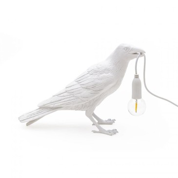 Lampe de table en résine Seletti Bird Lamp Waiting | Kasa-Store