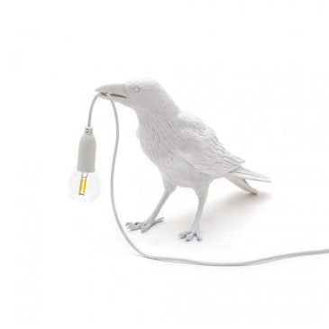 Lampe de table en résine Seletti Bird Lamp Waiting | Kasa-Store