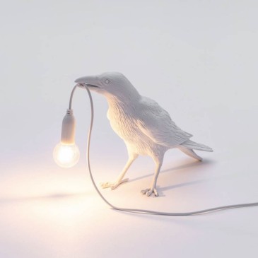 Seletti Lampada Bird Lamp Waiting White