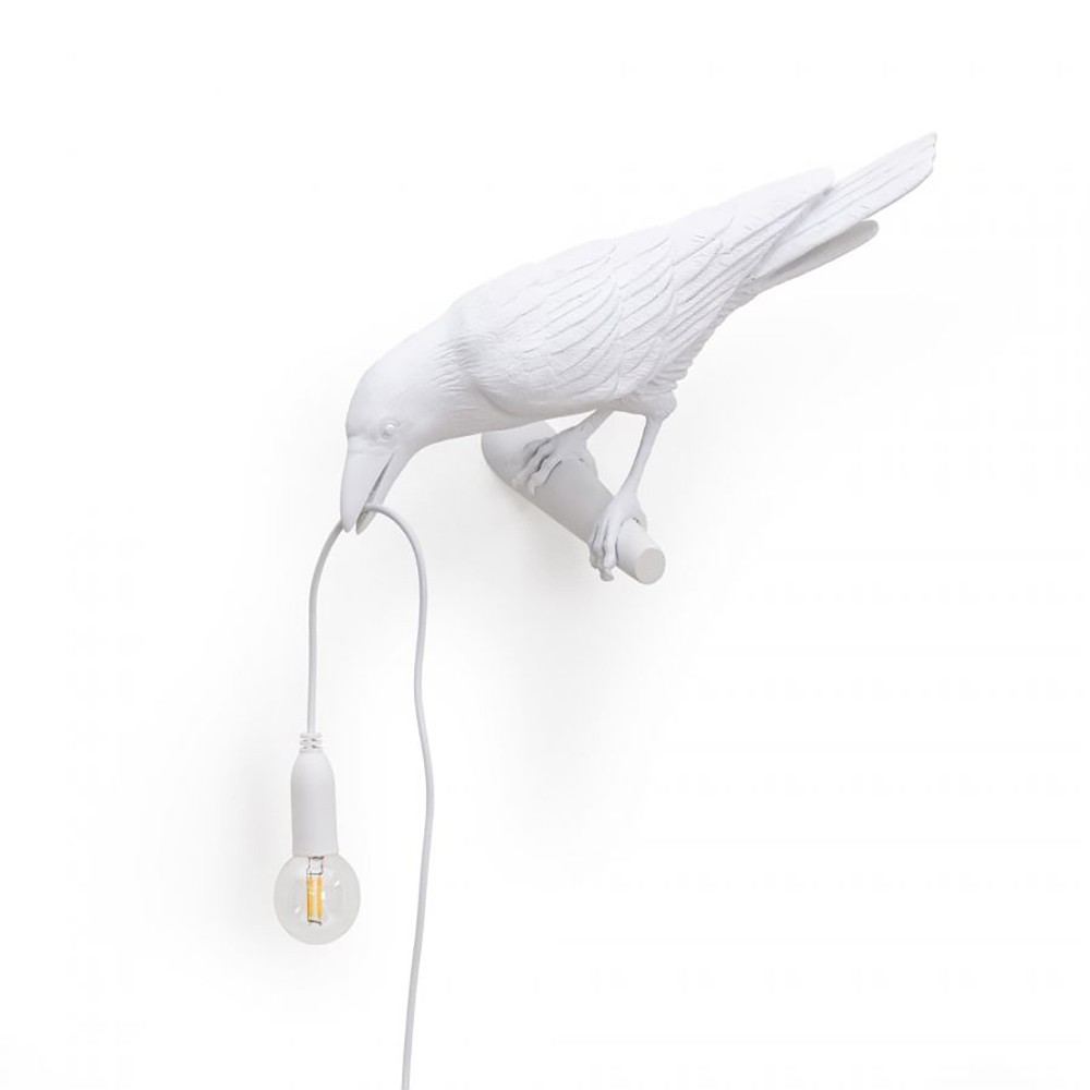 Sindicato prioridad metano Seletti Bird Looking Left lámpara en forma de cuervo | Tienda Kasa