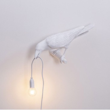 Seletti Bird Lamp Looking Left applique en forme de corbeau