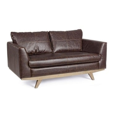 Johnston leatherette sofa by Bizzotto with two or three seats | kasa-store