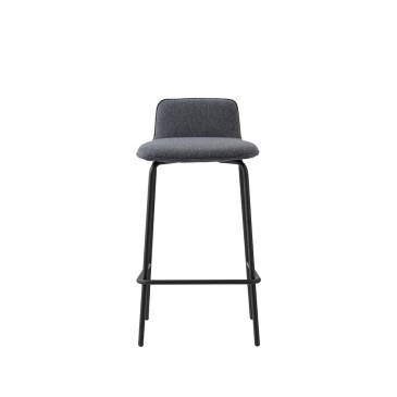 Riley Soft stool by Connubia steel structure with cros covering