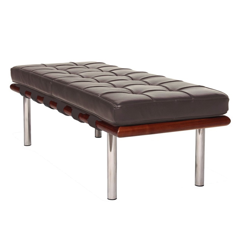 Reproduction Barcelona Bench Mies van der Rohe, solid wood.