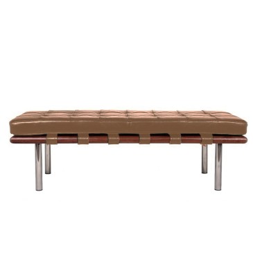 Reproduction Barcelona Bench Mies van der Rohe, solid wood.