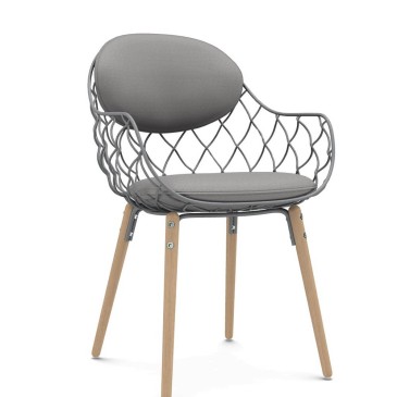 Cadeira Magis Pina com braços desenhado por Jaime Hayón disponível em vários acabamentos