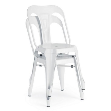 Bizzotto Minneapolis set of 4 chairs made of cold rolled steel