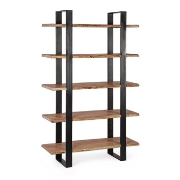 Artur the industrial bookcase by Bizzotto in solid wood | kasa-store