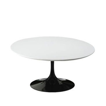 Riedizione tavolino da fumo Tulip con piano in marmo o laminato diametro 80 - 90