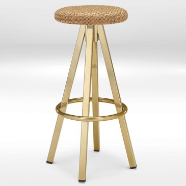 San Diego stool by Freixotel painted steel structure upholstered seat