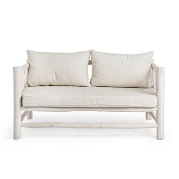 Shabby Chic Sahel sofa by Bizzotto in teak | kasa-store