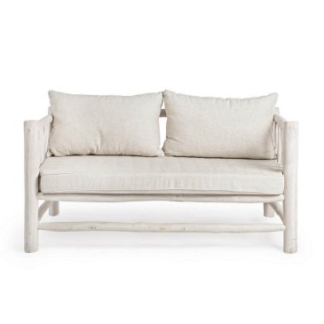Shabby Chic Sahel sofa fra Bizzotto i teak | kasa-store