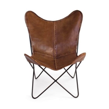 Vintage living room armchair in natural or pony skin | kasa-store