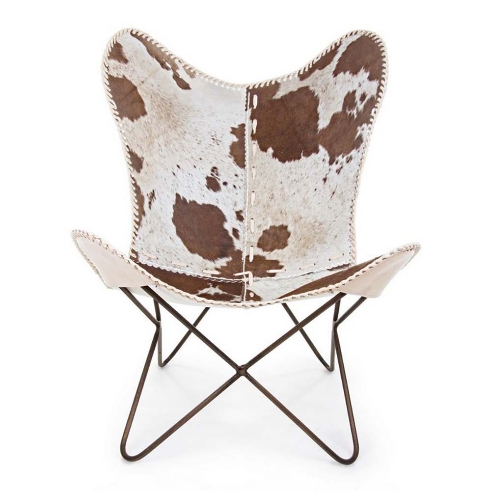 Vintage living room armchair in natural or pony skin | kasa-store