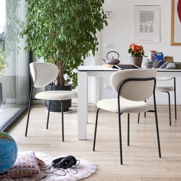 Connubia Άνετη καρέκλα κουζίνας με επένδυση | kasa-store
