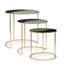 Set of 3 Desur metal coffee tables by Bizzotto