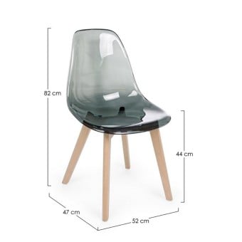 Fum chair by Bizzotto with wooden frame
