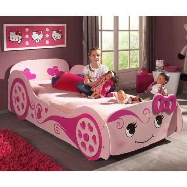 Κρεβάτι σε σχήμα αυτοκινήτου για επίδοξες πριγκίπισσες | kasa-store