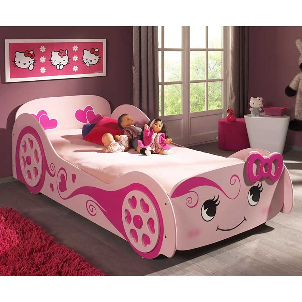 Bilformet seng for aspirerende prinsessejenter | kasa-store