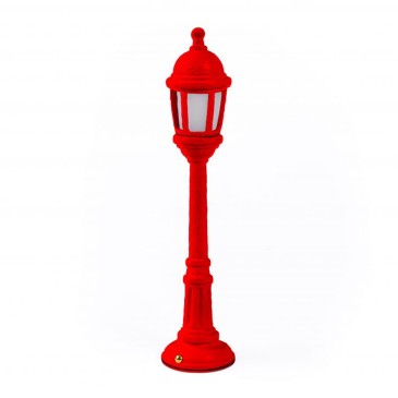 seletti street lamp lampada da tavolo rosso