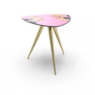 Seletti Sideboard tavolino da salotto a forma di plettro disponibile in varie fantasie
