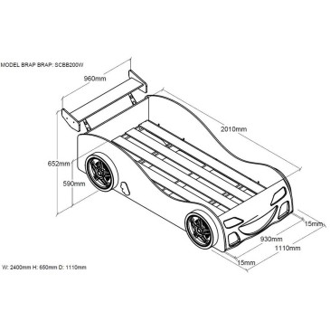 Auto-Tuning in Form eines Autobetts für kleine Fahrer | kasa-store