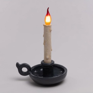 Lampe de table Seletti Grimm Lamp avec structure en résine