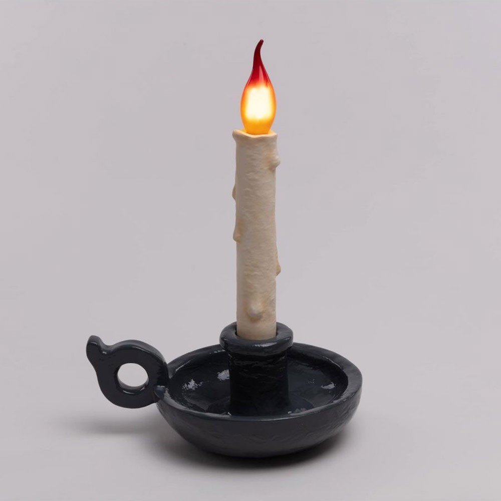 seletti grim lamp lampada da tavolo forma di candela grigia
