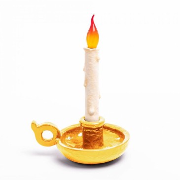 seletti grim lamp lampada da tavolo forma di candela gold