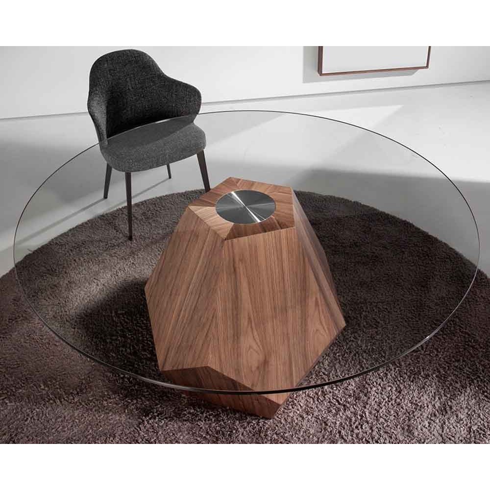 Round table with glass top by Angel Cerdà | kasa-store