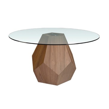 Ronde tafel met glazen blad van Angel Cerdà | kasa-store