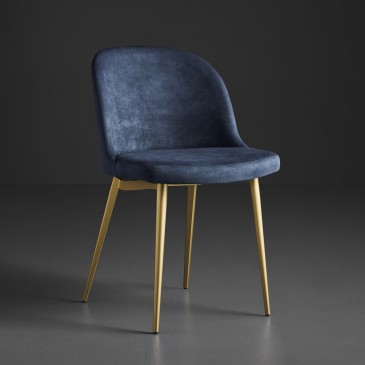 Colico Meghan.tt ensemble de 2 chaises avec structure en acier et revêtement en tissu
