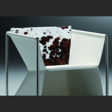 Jeanneret-Sessel von Airnova mit Lederbezug, erhältlich in Weiß oder Schwarz