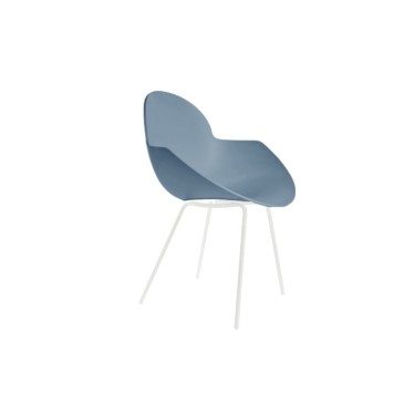 Καρέκλα Altacorte Cloe με ξύλινη ή σιδερένια δομή ποδιών διαθέσιμη σε διάφορα φινιρίσματα