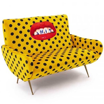 Seletti Sofà sofa available in various patterns shit, snakes, lipsticks and many others