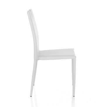 Tomasucci Sara stapelbare stoel van synthetisch leer | kasa-store