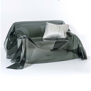 Canapé Drappeggi en plexiglas disponible en différentes finitions