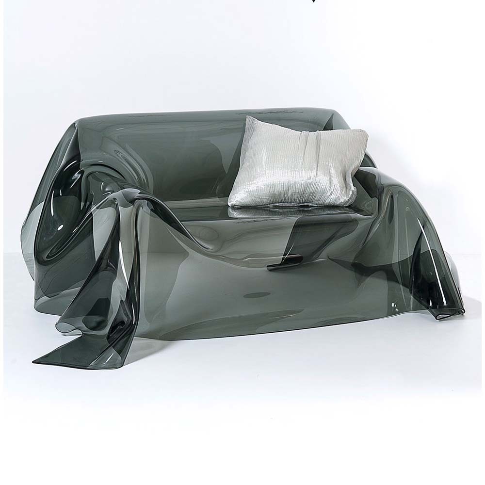 divano plexiglass moderno