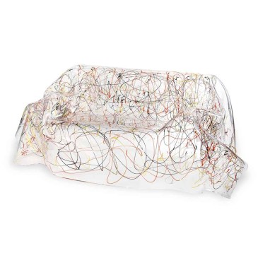 Sofá Drappeggi de plexiglass disponível em vários acabamentos