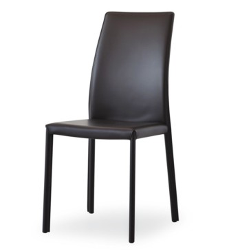 Airnova Giada and Giada-B set of 2 chairs covered in leather with 2 backrest versions